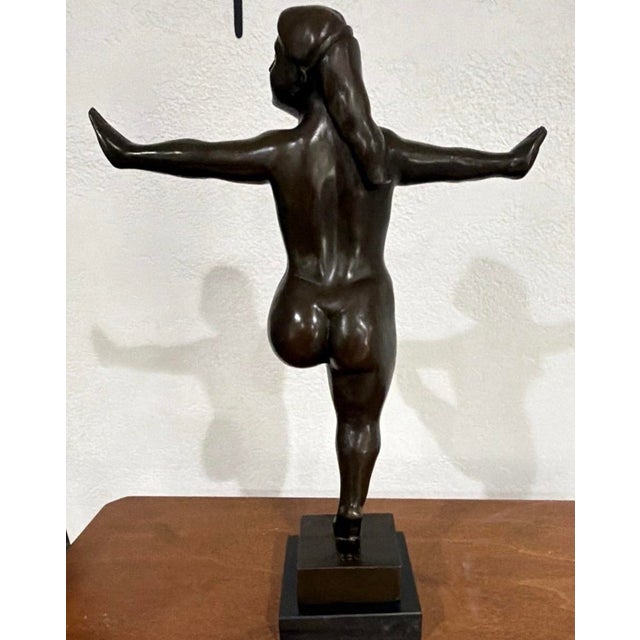 Mid-Century Modern Late 20th Century After Fernando Botero Bronze Ballerina Sculpture For Sale - Image 3 of 7