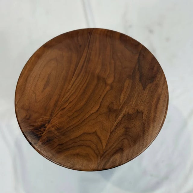 Herman Miller Eames for Herman Miller Time-Life Stool, Model C, Solid Walnut, 1960 Design For Sale - Image 4 of 8