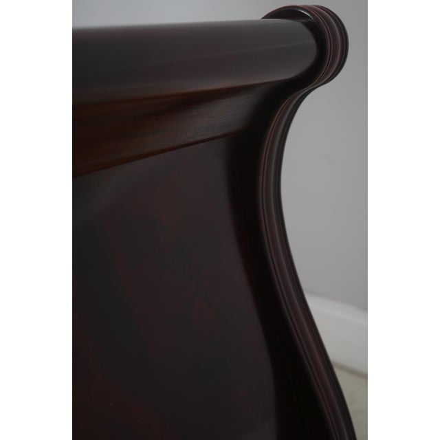Wood Thomasville Flame Mahogany Queen Size Sleigh Bed For Sale - Image 7 of 16