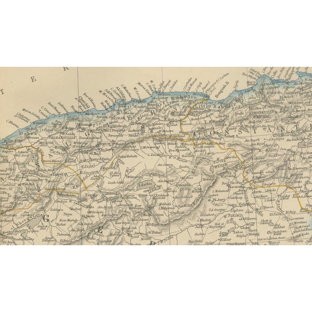 Antique North Africa Map, 1860s For Sale - Image 9 of 11