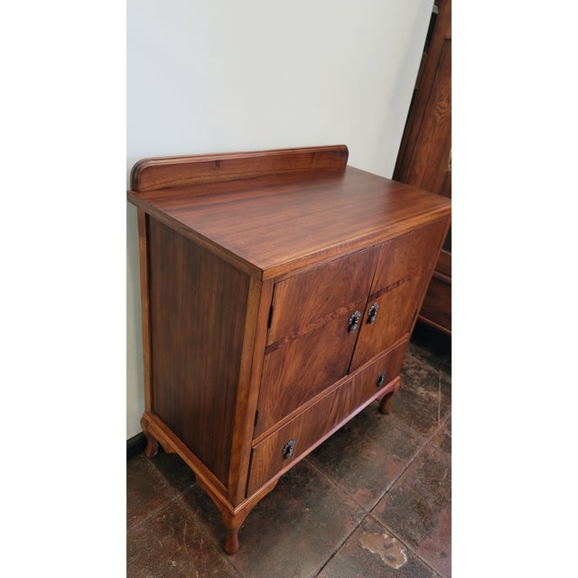 Antique 1930s Art Deco Highboy Nice Inlay Design For Sale - Image 10 of 10