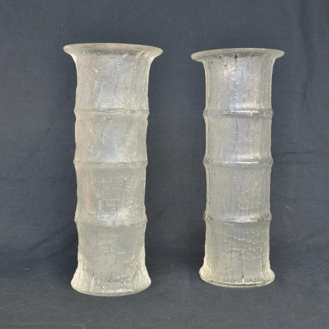 Scandinavian Modern Hand-Blown Glass Vases by Timo Sarpaneva for Littala, 1960s, Set of 2 For Sale - Image 8 of 11