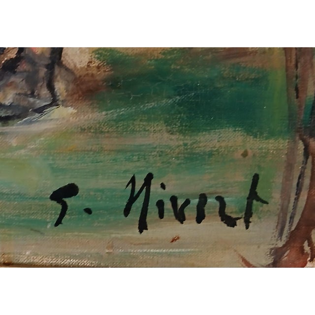 1950s Georgette Nivert Heartwarming Oil on Canvas Gypsy Children Listed French Artist For Sale - Image 4 of 7