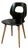 Eye Chair in Black Molded Plywood and Wood from Baumann, 1960s For Sale