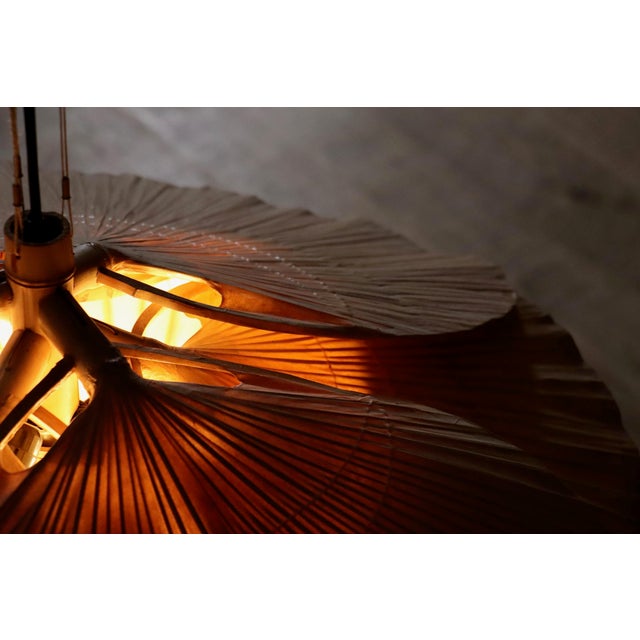 Mid-Century Modern Uchiwa Series Hana I Ceiling Light by Ingo Maurer for Design M, Germany, 1970s For Sale - Image 3 of 18