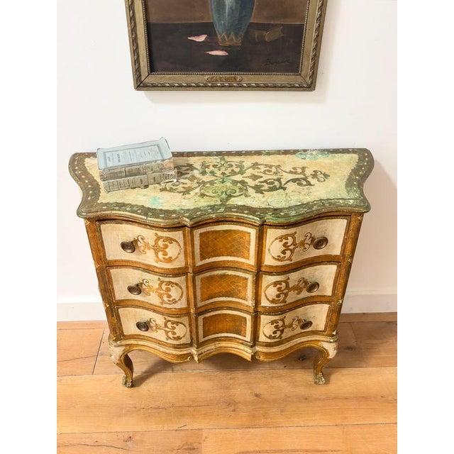 Brown Antique Hand Painted Venetian Commode, 1900s For Sale - Image 8 of 9