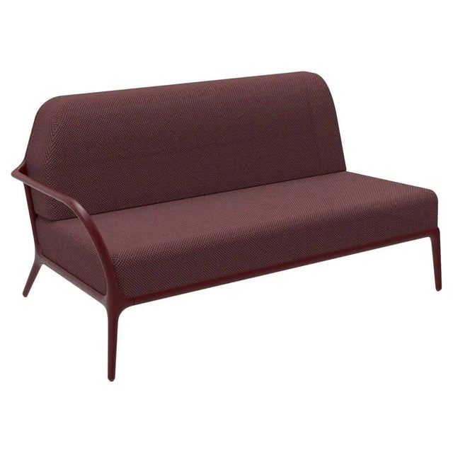 Metal Xaloc Right 160 Burgundy Modular Sofa by Mowee For Sale - Image 7 of 7
