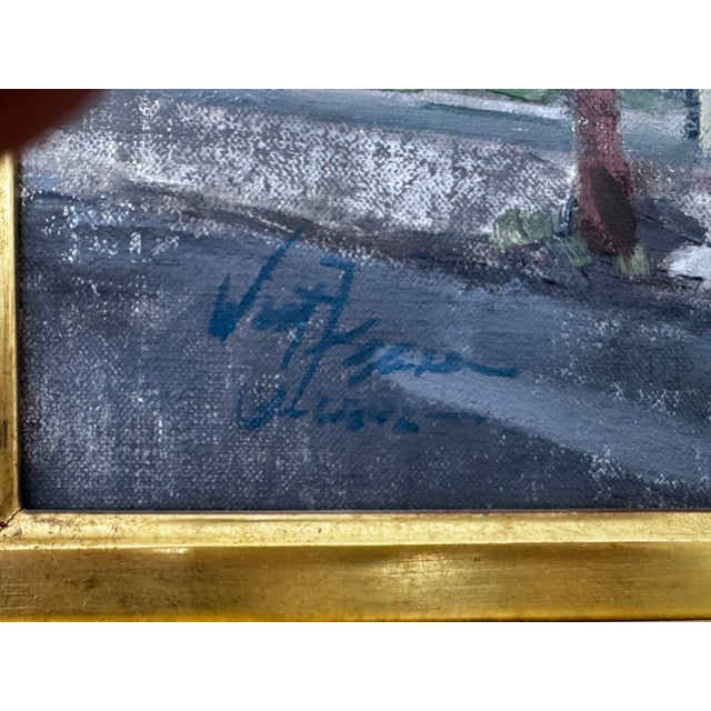 West Fraser Oil Painting – “Palm Shadow on Church” (2002) – Charleston Renaissance Gallery For Sale - Image 4 of 5