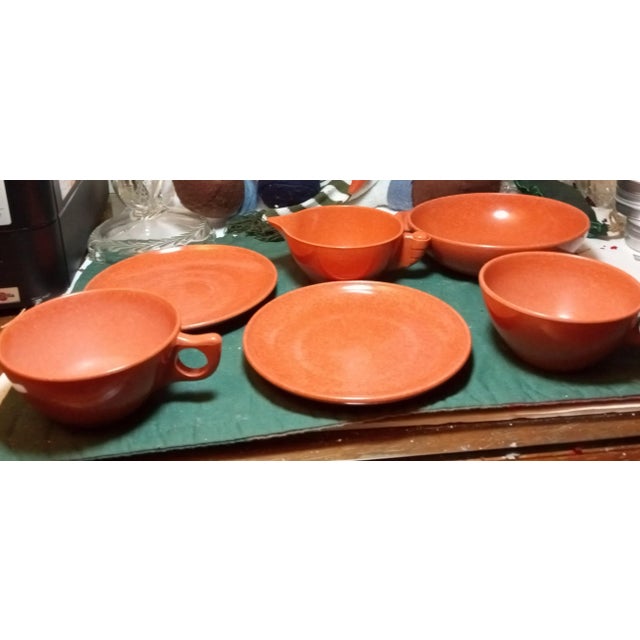 This is a 6 piece set of dishes made in the 1940-1960 by MCM Branchell Corporation out of St. Louis, Mo. These are made...