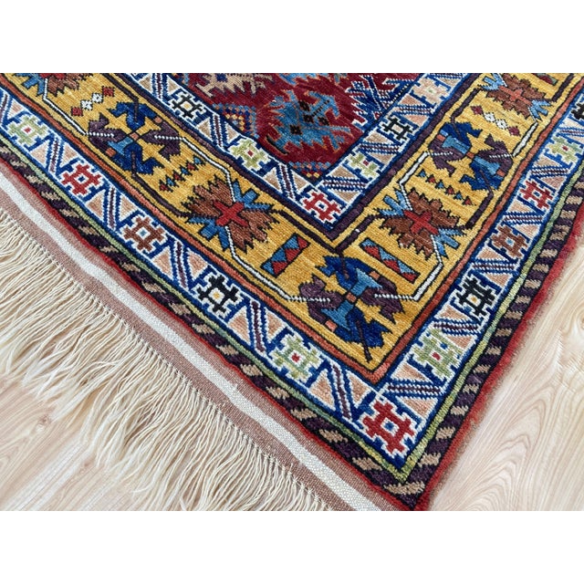 Vintage Shirvan Wool Rug, Red Floral Sprig For Sale - Image 12 of 12