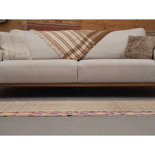 1970s Vintage Handmade Wool Cotton Grey Area Rug For Sale - Image 9 of 11