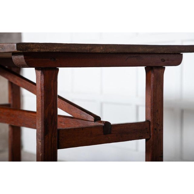19th Century French Convent Pine Hall Console Table For Sale - Image 12 of 16