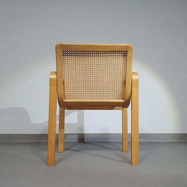 Beechwood and Webbing Chair by Olivo Pietro, Italy, 1970s For Sale - Image 11 of 18