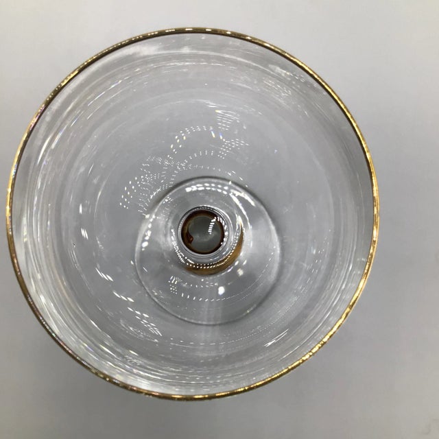 Versailles Gold Stem Wine Glasses With Gold Rim by Colony - Set of 11 For Sale In Sacramento - Image 6 of 13