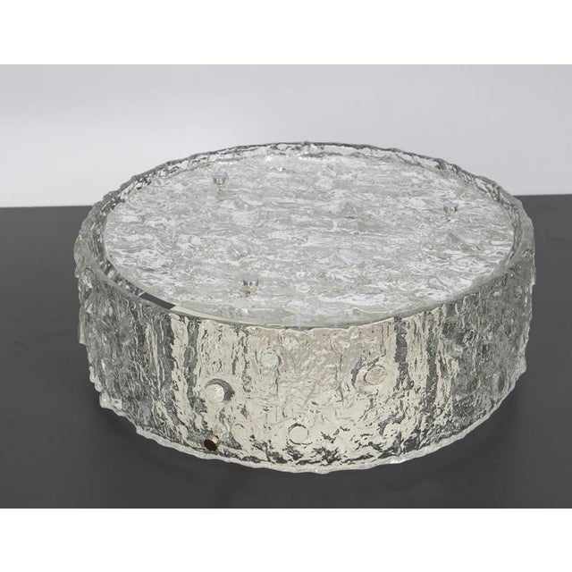 Murano Glass Flush Mount in the style of Kaiser, Germany, 1960s For Sale - Image 8 of 14