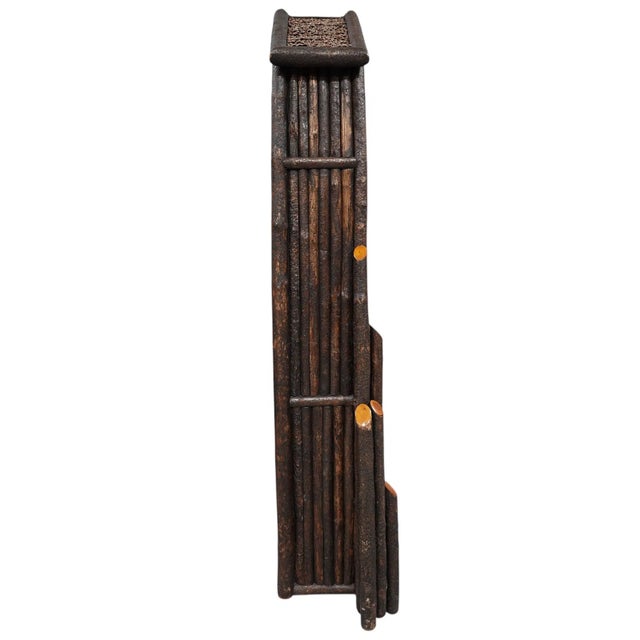 Native American Rare Native Usa Tall Vintage Log Cabinet Grandfather Clock. ( Great for Aspin ) For Sale - Image 3 of 11