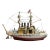 Late 19th C. American Primitive Folk Hand-Crafted Battleship Model on Base For Sale