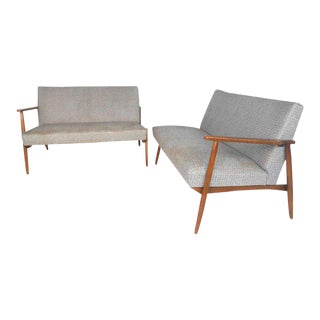 Vintage Modern Sectional Settee Sofa For Sale