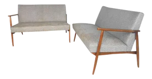 Vintage Modern Sectional Settee Sofa