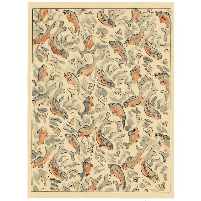 Jean Mary Ogilvie, Carp Fish, 1920s, Gouache For Sale - Image 6 of 9