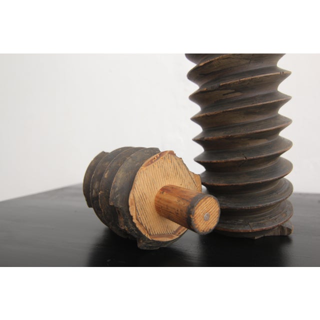 Early 20th Century Wooden Screws, 1890s, Set of 2 For Sale - Image 13 of 18
