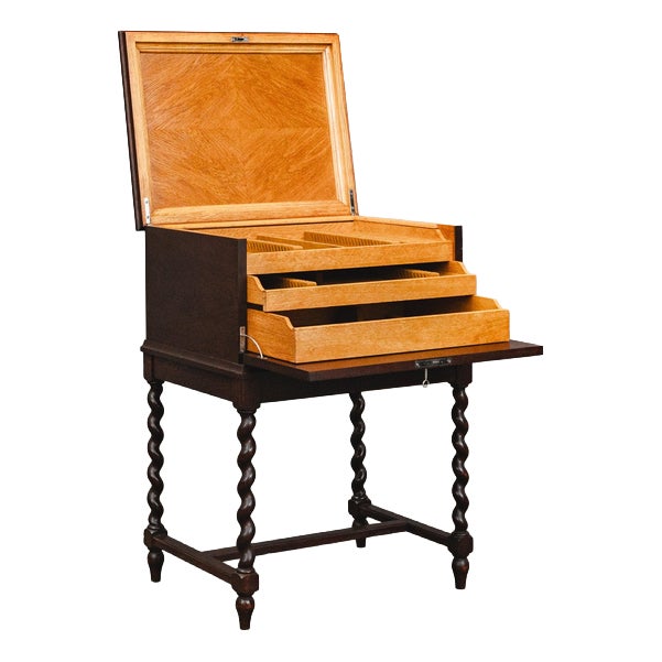 Art Nouveau Wooden Cutlery Chest For Sale