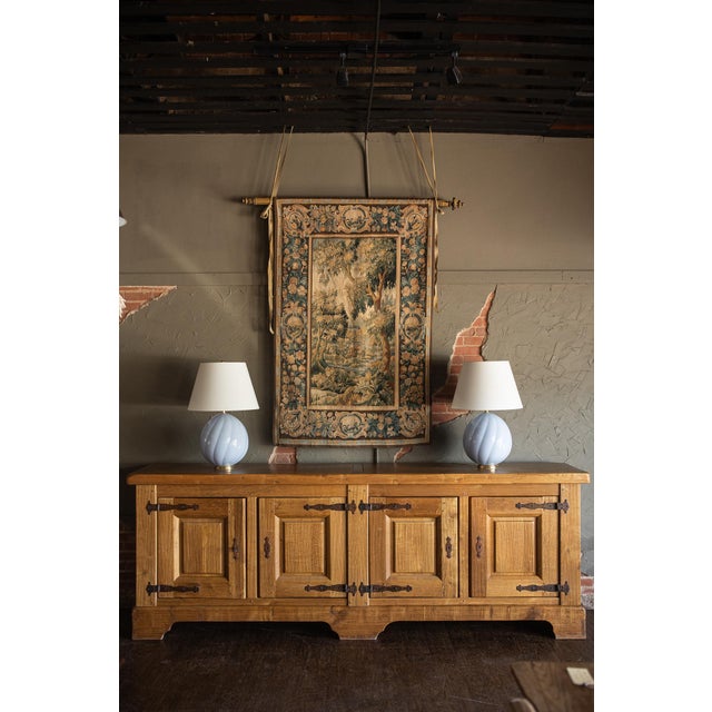 Mid 1900s Large Rustic French - Light Oak Sideboard For Sale - Image 6 of 15