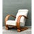 Mid-Century Modern Vintage 1940s Plank Armchair After Andoux and Minet For Sale - Image 3 of 10