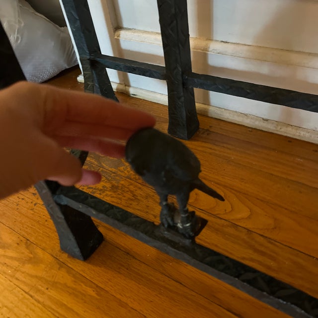 1980s Stone Top Wrought Iron Console Table For Sale In Miami - Image 6 of 11