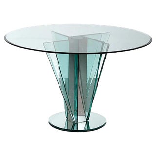 Nile Glass Table Attributed to Pietro Chiesa for Fontana Arte, Italy, 1970s For Sale
