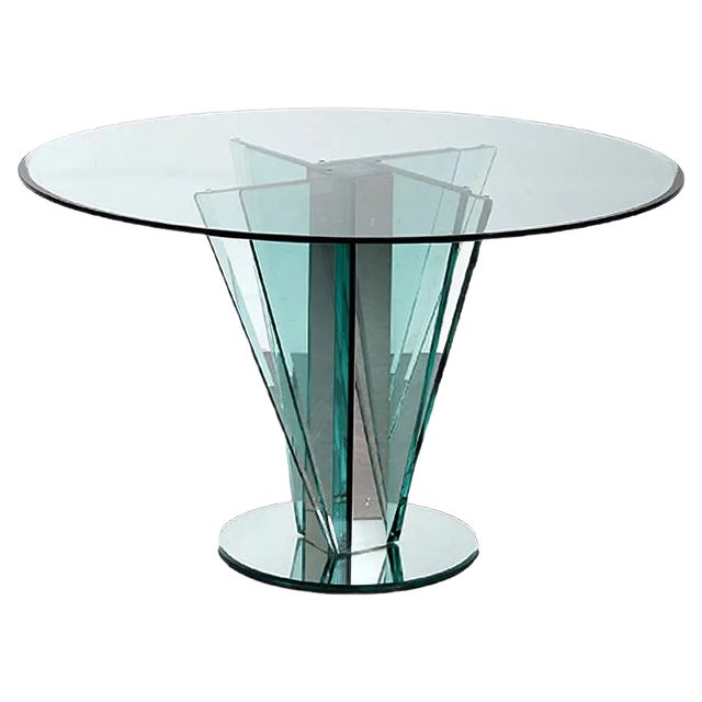 Nile Glass Table Attributed to Pietro Chiesa for Fontana Arte, Italy, 1970s For Sale