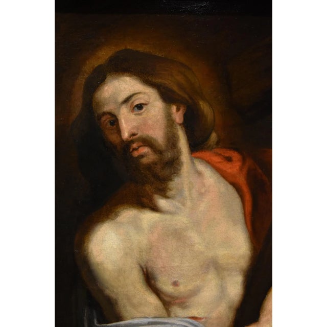 17th Century Workshop of Anthoon Van Dyck, Christ Carrying the Cross, 1650, Oil on Canvas, Framed For Sale - Image 5 of 17