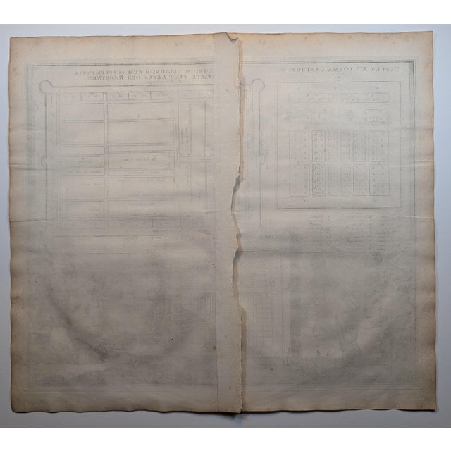 Paper Antique Camp Layout & Design Diagram, c.1700 — J. Van Vianen For Sale - Image 7 of 7