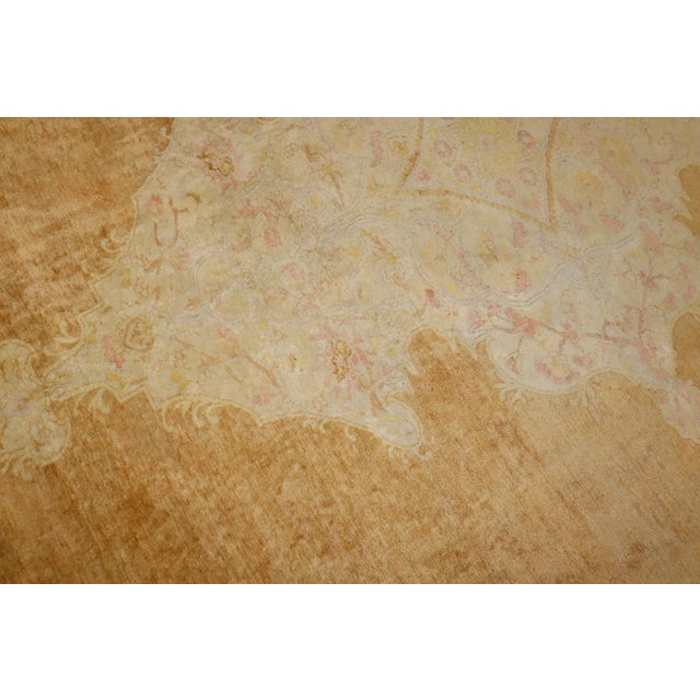 Zabihi Collection Rich Antique Turkish Silk Cotton Rug - 9'2" x 12'10" For Sale In New York - Image 6 of 12