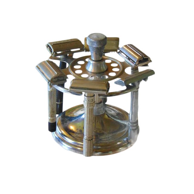 Vintage Razors & Display Stand Chairish