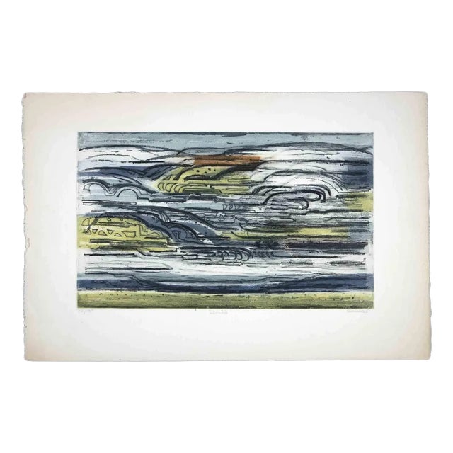 Abstract Composition, Original Etching, 1970s For Sale