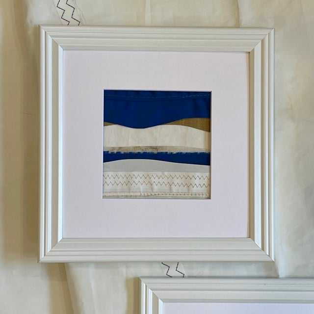 Contemporary Semi-Abstract​ Mixed Media Nautical Sailcloth Landscape Series of 3​ - By JJ-Hogan | the Rise and Fall of Each Day For Sale - Image 11 of 18
