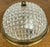 Vintage French Brass Ceiling Lamp in Glass For Sale - Image 3 of 16