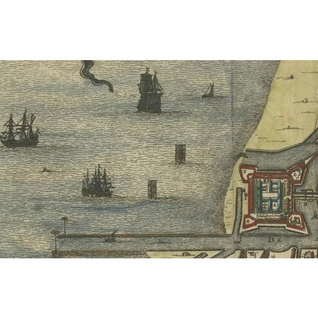 Rare 17th century map of batavia and castle on java by isaac de l'obel this finely detailed and vividly hand-colored...