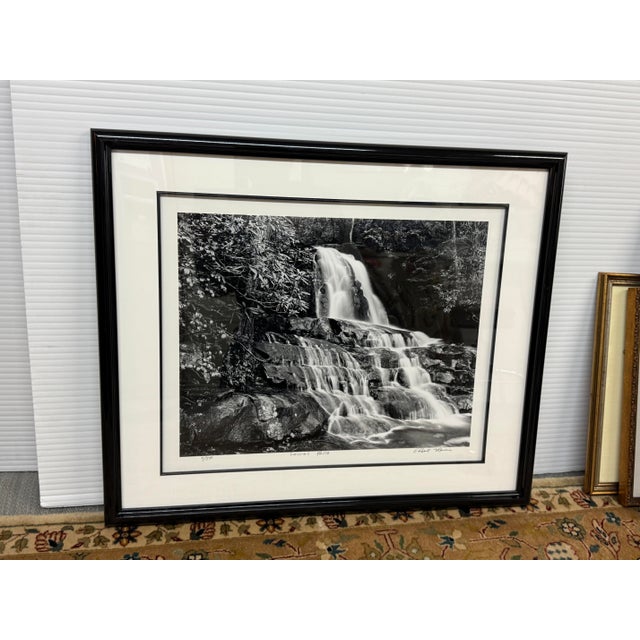 Design Plus Gallery presents a Black & White Photograph of Laurel Falls in the Smokey Mountains National Park, Tennessee...