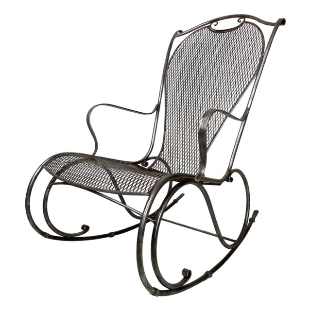 Mid 20th Century Vintage Industrial Metal Rocker For Sale