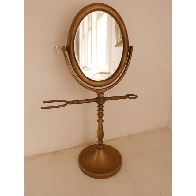 Antique Brass Shaving Mirror Chairish