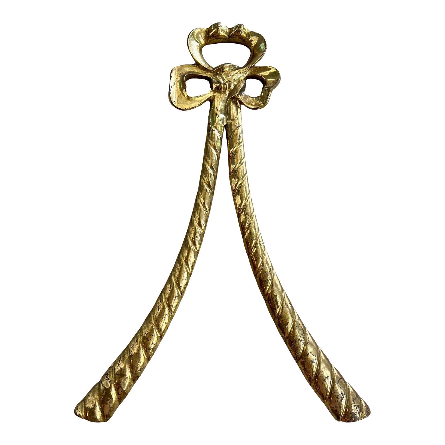 Vintage Hollywood Regency Brass Tied Bow & Ribbon | Chairish