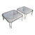 Mid 20th Century Pair of Hollywood Regency Maison Jansen Style Octagonal Chrome, Glass & Brass Cocktail Tables For Sale
