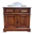 Antique Late 1800s Victorian Walnut Marble Top Washstand For Sale