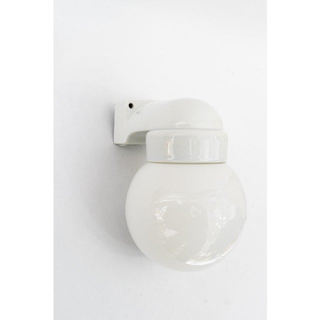 Porcelain Wall Lamp with Opal Glass Shade, Vienna, 1920s For Sale - Image 3 of 13