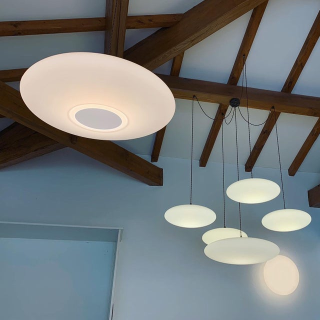 Elegant lighting for a dining room or office. This elliptical diffuser features ripples on the base, adding a simple yet...