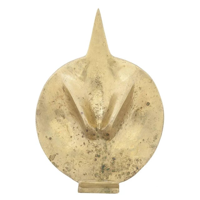 Modern Kostas Dikefalos, Gilt Bronze Modernist Abstract Sculpture in Manner of Brancusi For Sale - Image 3 of 6