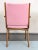 Brown Vintage Italian Wood Accent Chair in Pink Leatherette, Italy, 1950s For Sale - Image 8 of 11