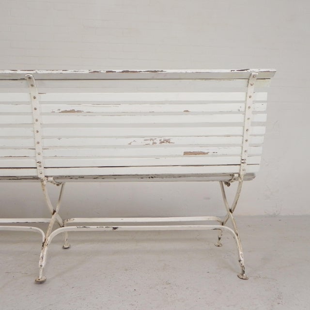 Folding Garden Slatted Bench, 1930s For Sale - Image 18 of 18